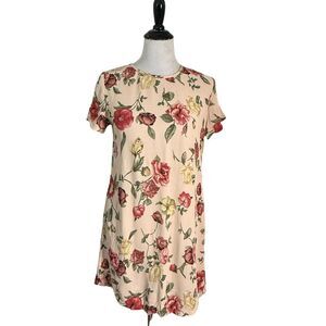 Vintage Floral Short Dress Size S Feminine Romantic David Dart Short Sleeve BOHO